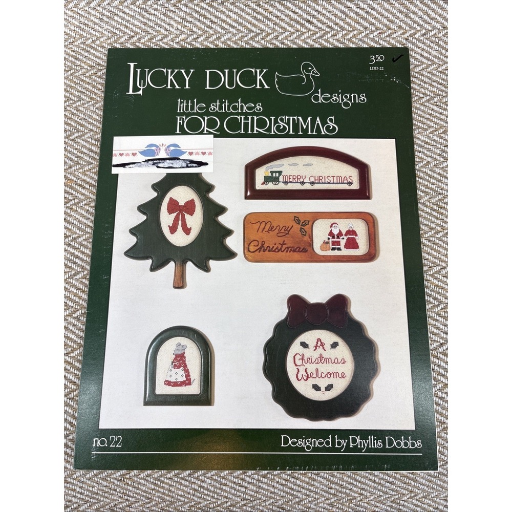 Lucky Duck Cross Stitch Little Stitches For Christmas Leaflet 22 Dobbs